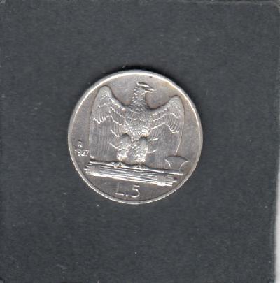 Beschrijving: 5 Lire EMANUELE III